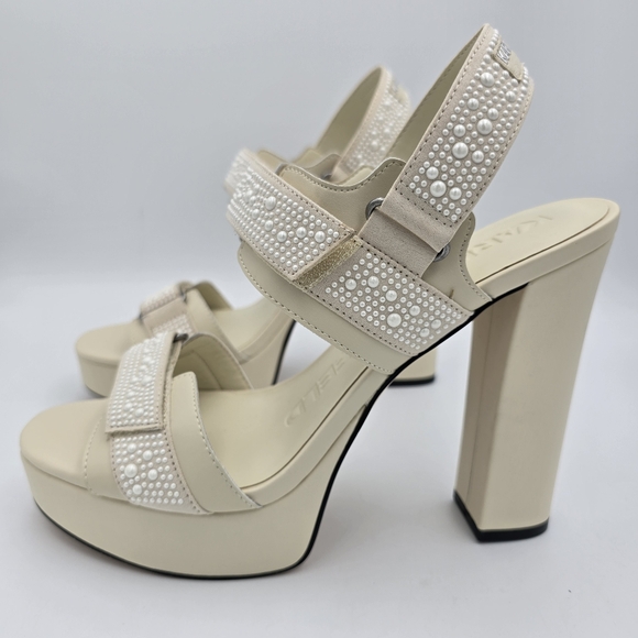NWOT Karl Lagerfeld Paris Alessia Pearl Platform Sandals, Women's 10 - Picture 7 of 16